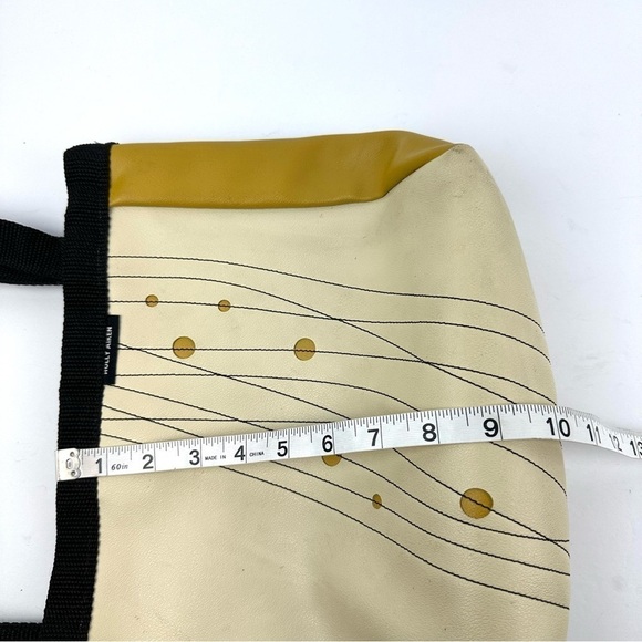 Holly Aiken Handbag Yellow Tan Canvas Geometric Purse Shoulder Bag Womens‎ - Picture 16 of 16